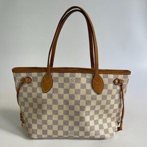 Louis Vuttion | Neverfull PM | Damier Azure | Cream & Blue | Preloved